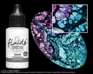 Octopus Fluids Resin Ink ENOKI, Alcohol Ink for epoxy resin PETRI DISH EFFECT Strong, white