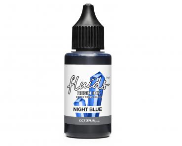 Octopus Fluids Resin Ink NIGHT BLUE, Alcohol Ink for epoxy resin and UV resin, blue